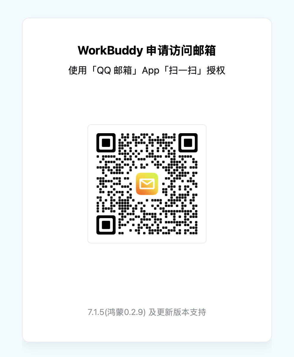 QQ 邮箱扫码授权界面